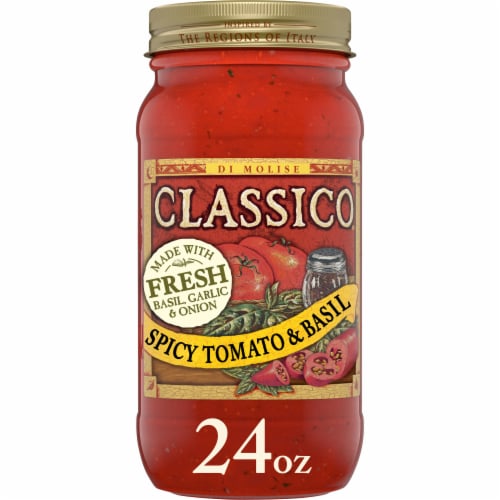 Classico Spicy Tomato & Basil Spaghetti Pasta Sauce Perspective: front