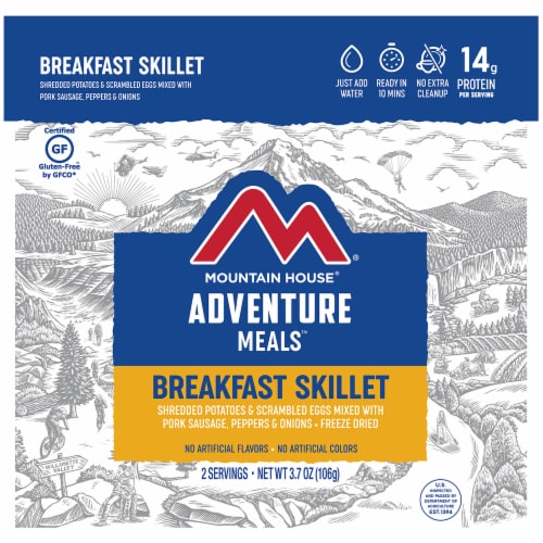 Mountain House® Adventure Meals™ Freeze Dried Camping Meal - Breakfast Skillet Perspective: front