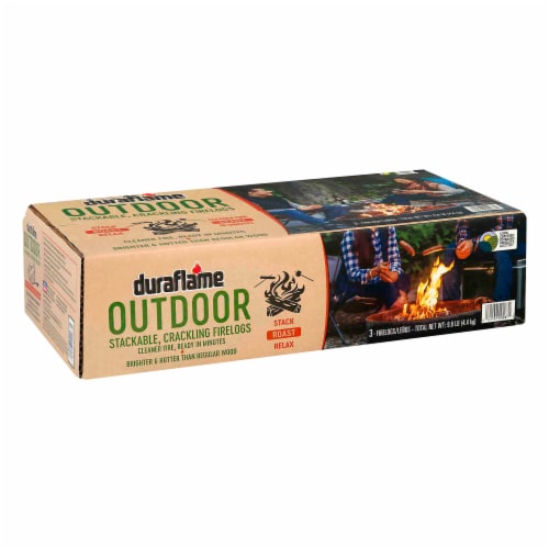 Duraflame Outdoor Stackable Crackling Firelogs Perspective: front
