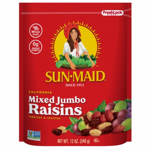 Sun-Maid® Mixed Jumbo Raisins Perspective: front