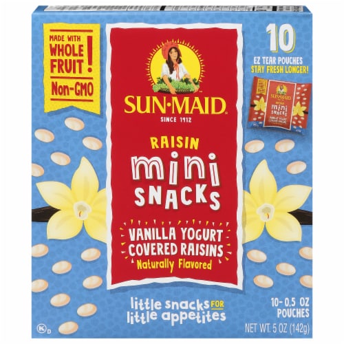 Sun-Maid® Vanilla Yogurt Covered Raisins Mini Snacks, 10 ct / 5 oz - Kroger