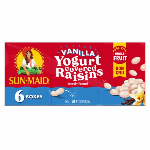 Sun-Maid® Vanilla Yogurt Covered Raisins Dried Fruit Snack Perspective: front