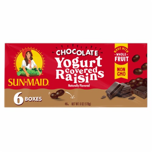 Sun-Maid® Dark Chocolate Yogurt Flavored Raisin Snacks Perspective: front