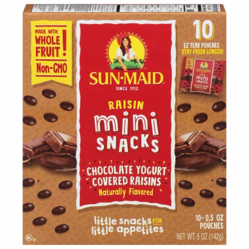 Sun-Maid® Chocolate Yog Covered Raisins Mini Snacks Perspective: front