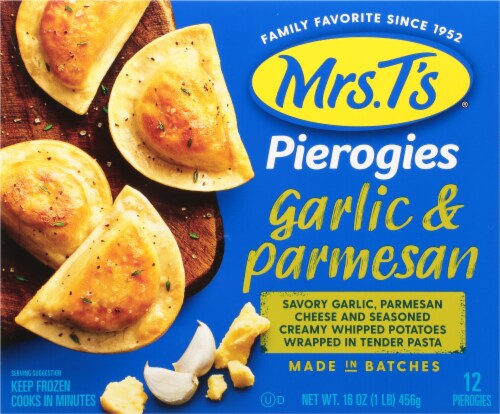 Mrs. T's® Garlic & Parmesan Pierogies Perspective: front