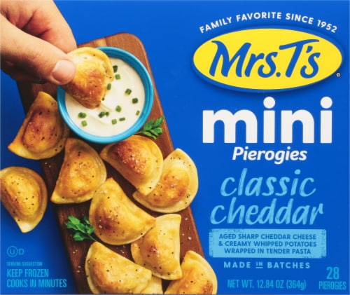 Mrs. T's Mini Classic Cheddar Pierogies Perspective: front