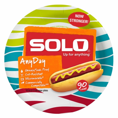 Solo® Anyday 8.5in Paper Plates, 90 ct / 8.5 in - Fred Meyer