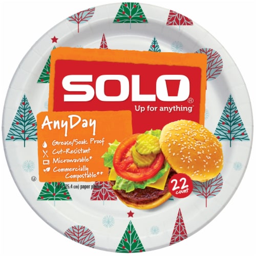 Solo AnyDay 10 Inch Paper Plates, 22 ct / 10 in - Kroger