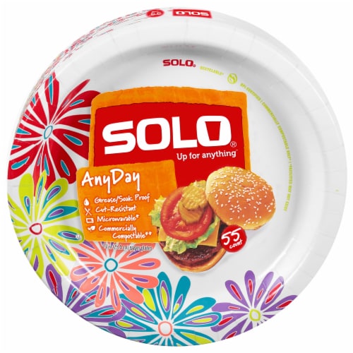 Solo Heavy Duty 10-Inch Paper Plates, 55 ct - Gerbes Super Markets