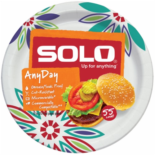 Solo Heavy Duty 10-Inch Paper Plates Perspective: front