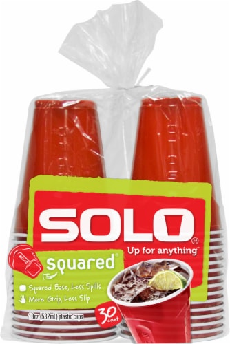 Solo® Squared Plastic Cups Perspective: front