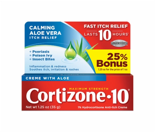 cortizone 10 with aloe on face