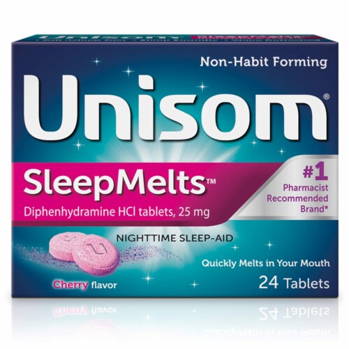 Unisom Diphenhydramine 25 mg Cherry Nighttime SleepAid Tablets, 24 ct Harris Teeter