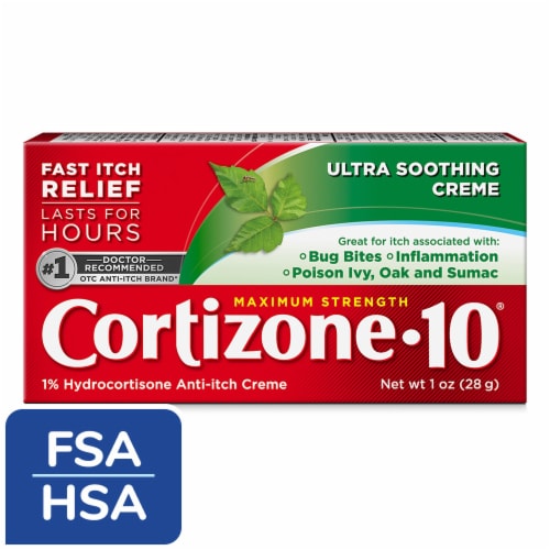 Cortizone 10 Maximum Strength Ultra Soothing Anti-Itch Cream 1% Hydrocortisone Perspective: front