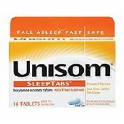 Unisom SleepTabs Nighttime Doxylamine Succinate Sleep-aid Perspective: front
