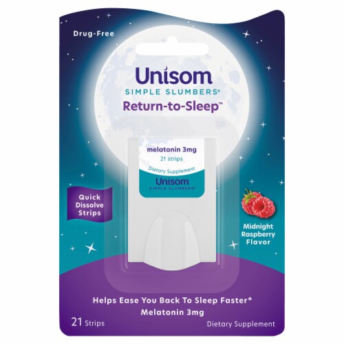 Unisom Return-To-Sleep Melatonin Strips Perspective: front