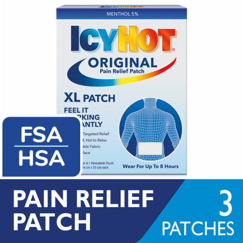 Icy Hot Original XL for Back and Large Areas Pain Relief Patch Perspective: front