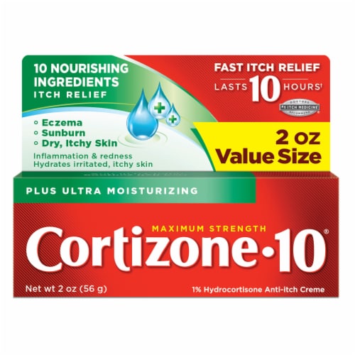 Cortizone 10 Plus Ultra Moisturizing Anti Itch Cream Perspective: front