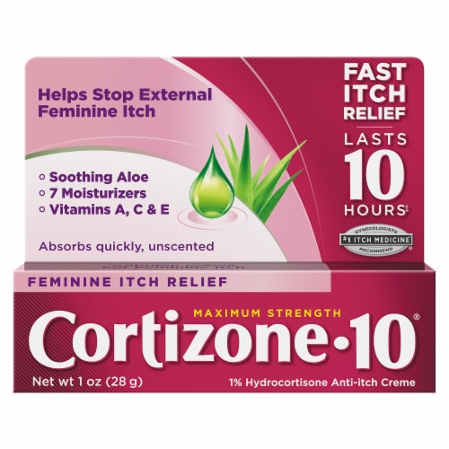 Cortizone-10 Feminine Relief Anti-Itch Creme Intensive Healing Formula Soothing Aloe Perspective: front