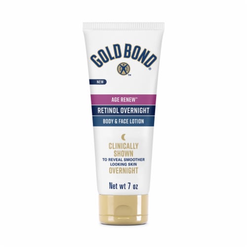 Gold Bond Age Renew Retinol Overnight Body & Face Lotion With Retinol & Peptide Complex Perspective: front