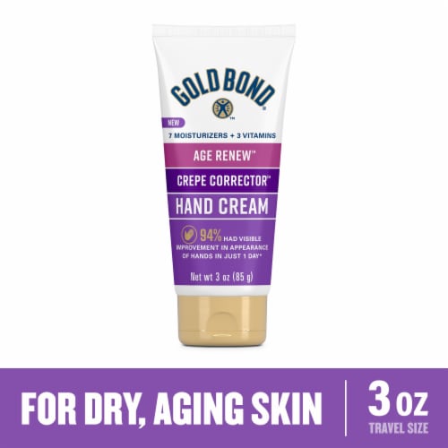 Gold Bond Age Renew Crepe Corrector Hand Cream Replenishing & Smoothing Formula Perspective: front