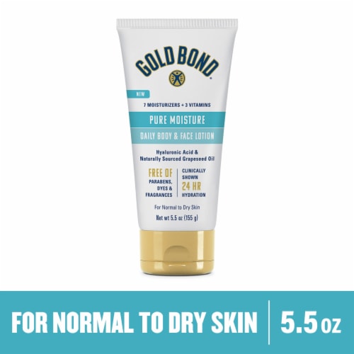 Gold Bond Pure Moisture Lotion Ultra-lightweight Daily Body & Face Lotion Perspective: front