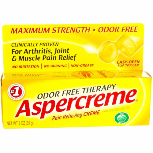 Aspercreme Odor Free Therapy Pain Relieving Creme with Aloe Perspective: front