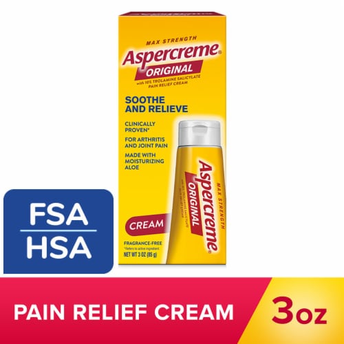 Aspercreme Maximum Strength Pain Relief Cream 10% Trolamine Salicylate Perspective: front