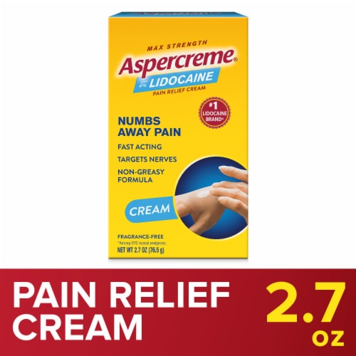 Aspercreme® with Lidocaine Maximum Strength Odor Free Pain Relieving Creme Perspective: front