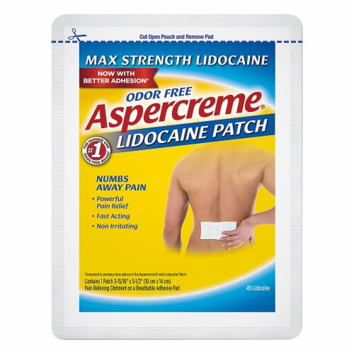 Aspercreme® Odor Free Lidocaine Patch Perspective: front