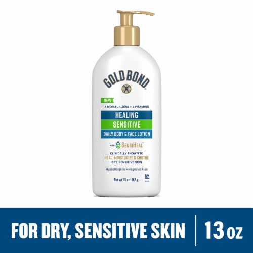 Gold Bond Healing Sensitive Daily Body & Face Lotion for Dry Sensitive Skin Perspective: front