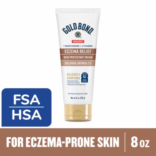 Gold Bond Medicated Eczema Relief Skin Protectant Body Cream with 2% Colloidal Oatmeal Perspective: front