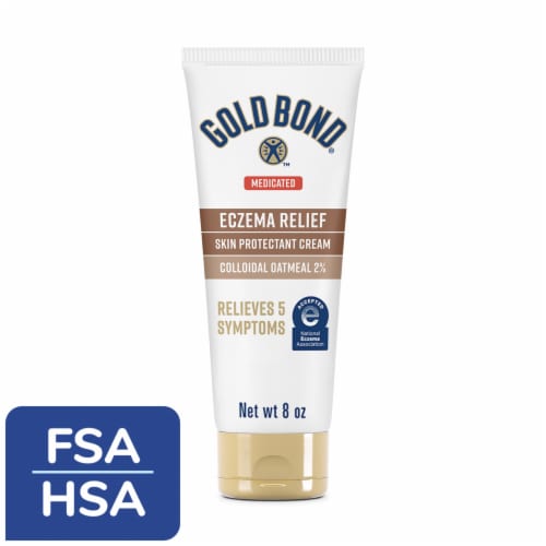 Gold Bond Medicated Eczema Relief Skin Protectant Body Cream with 2% Colloidal Oatmeal Perspective: front