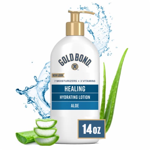 Gold Bond Healing Hydrating Lotion With Aloe Perspective: front