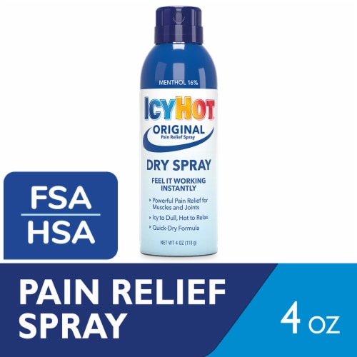 Icy Hot Original Pain Relief Menthol Spray Perspective: front