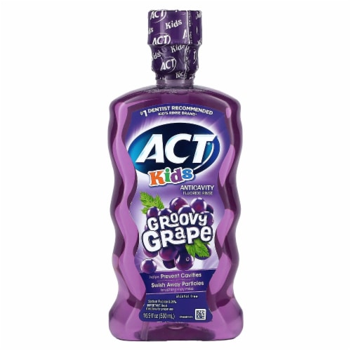 ACT Kids Anticavity Groovy Grape Fluoride Rinse Perspective: front