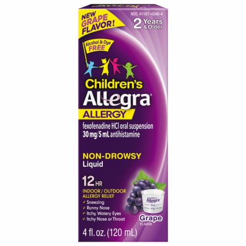 Allegra® Children's Allergy Non-Drowsy Liquid Perspective: front