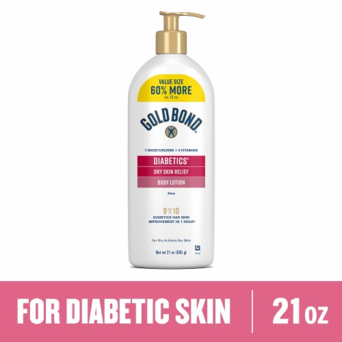 Gold Bond Diabetics' Dry Skin Relief Body Lotion With Vitamin E & Aloe Perspective: front