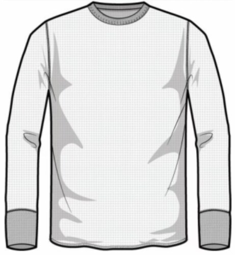 Dip Waffle Crew Long Sleeve Shirt Perspective: front