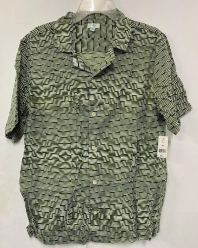 Dip D2 Summer Short Sleeve Button-Down Print Shirt - 2XLT Perspective: front