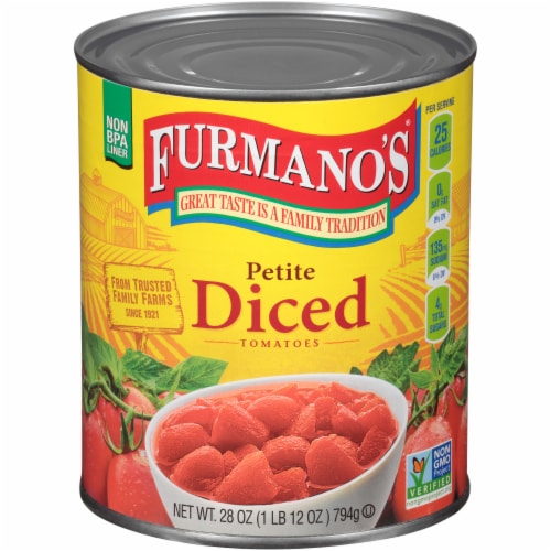 Furmano's® Petite Diced Tomatoes Perspective: front