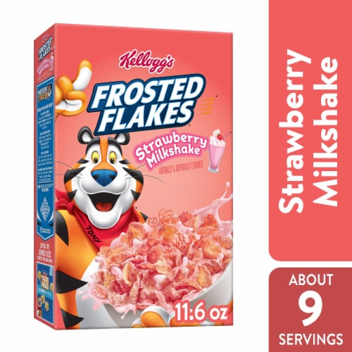 Kellogg's® Frosted Flakes Strawberry Milkshake Cereal Perspective: front