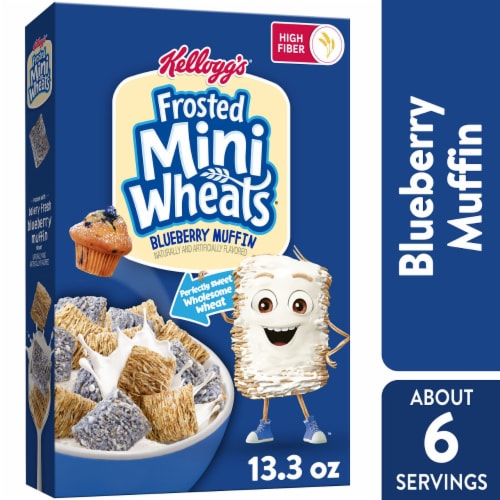 Kellogg's® Frosted Mini-Wheats Blueberry Muffin Cereal Perspective: front