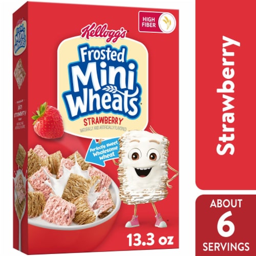 Kellogg's® Frosted Mini-Wheats Strawberry Cereal Perspective: front