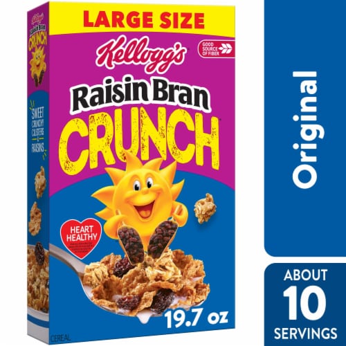 Kellogg's® Raisin Bran Crunch Large Size Cereal Perspective: front