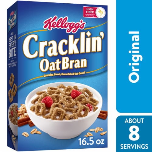 Kellogg's Cracklin' Oat Bran Breakfast Cereal Original, 16.5 oz Perspective: front