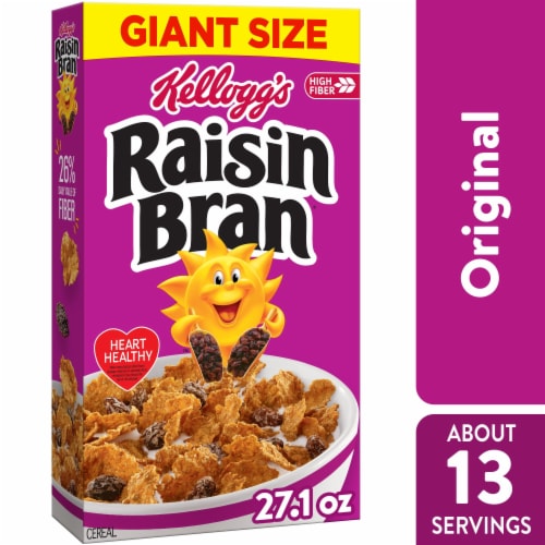 Kellogg's® Raisin Bran Giant Size Cereal Perspective: front