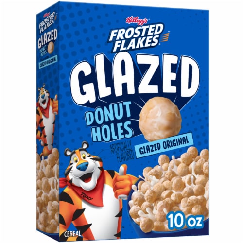 Kellogg's® Frosted Flakes Glazed Donut Holes Cereal Perspective: front