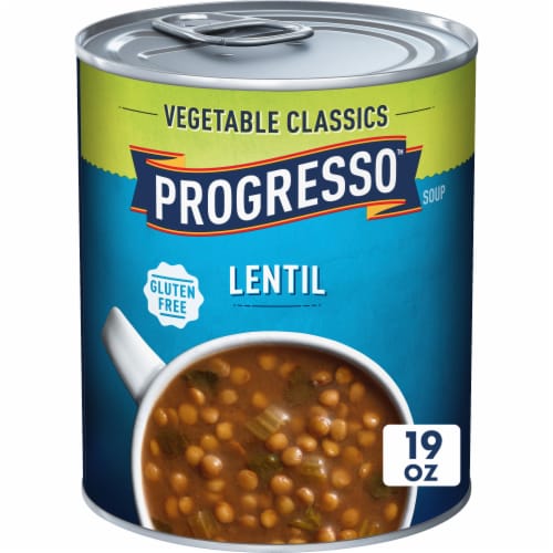 Progresso Vegetable Classics Lentil Canned Soup Perspective: front