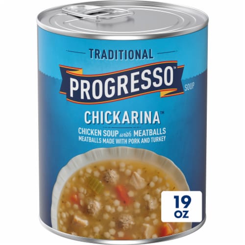 Progresso Traditional Canned Chickarina Soup Perspective: front
